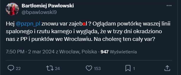 MOCNY WPIS Bartłomieja Pawłowskiego po meczu ze Śląskiem!