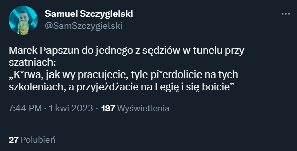 MOCNE SŁOWA Papszuna do sędziego po meczu z Legią!