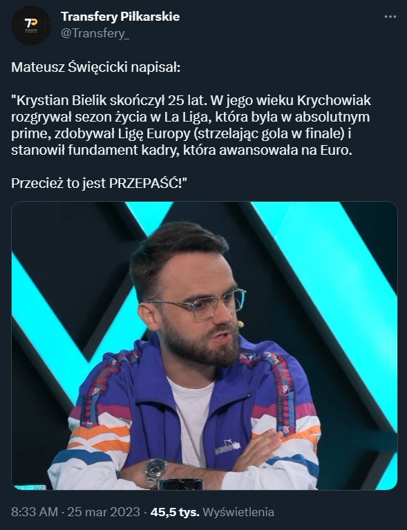 Mateusz Święcicki brutalnie PODSUMOWAŁ Krystiana Bielika...