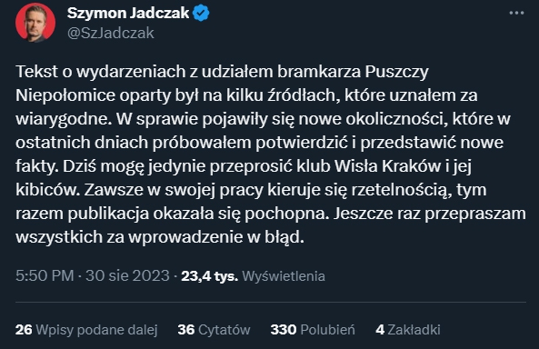 Szymon Jadczak ZABRAŁ GŁOS ws. ostatniej afery!