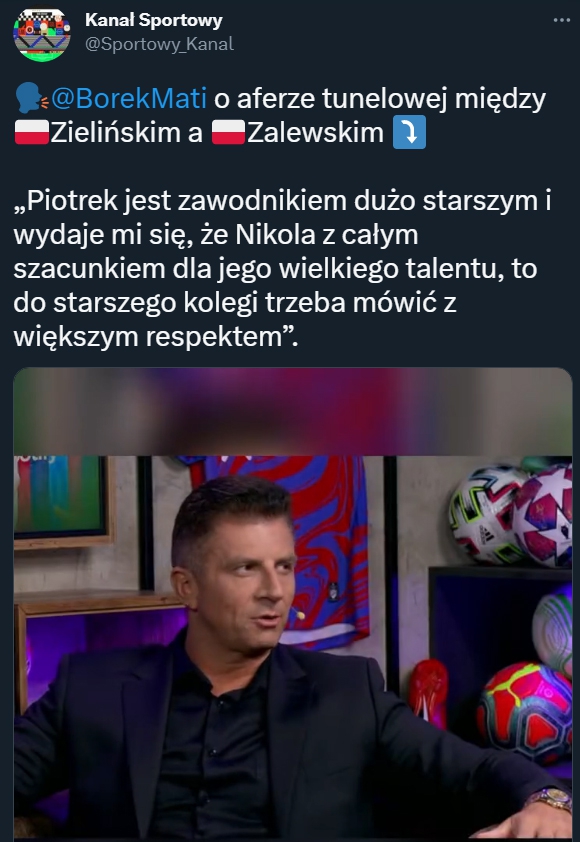 Mateusz Borek nt. ''SPIĘCIA' w tunelu pomiędzy Zalewskim a Zielińskim!