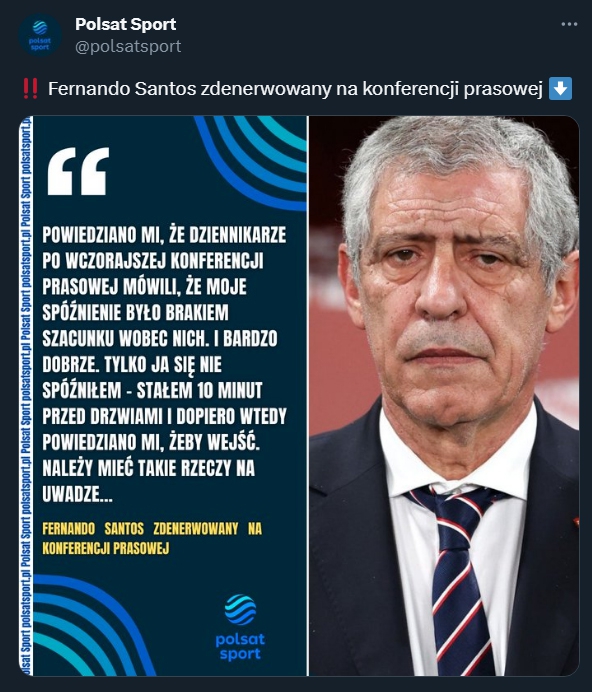 Fernando Santos trochę się wkurzył...