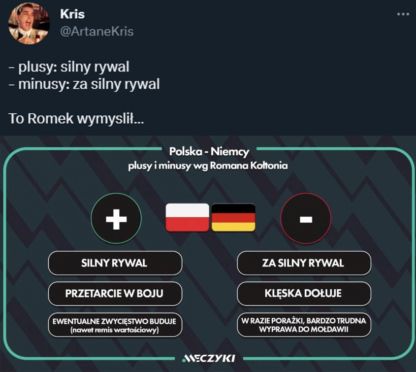 PLUSY i MINUSY meczu Polska - Niemcy według Romana Kołtonia... xD