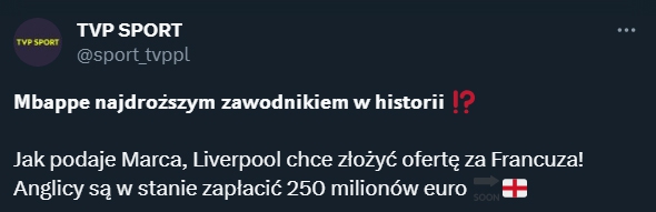 Nie tylko Real! JEST KLUB, KTÓRY OFERUJE 250 MLN EURO ZA MBAPPE