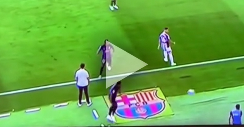 Araujo nie chciał nadepnąć na herb Barcelony [VIDEO]