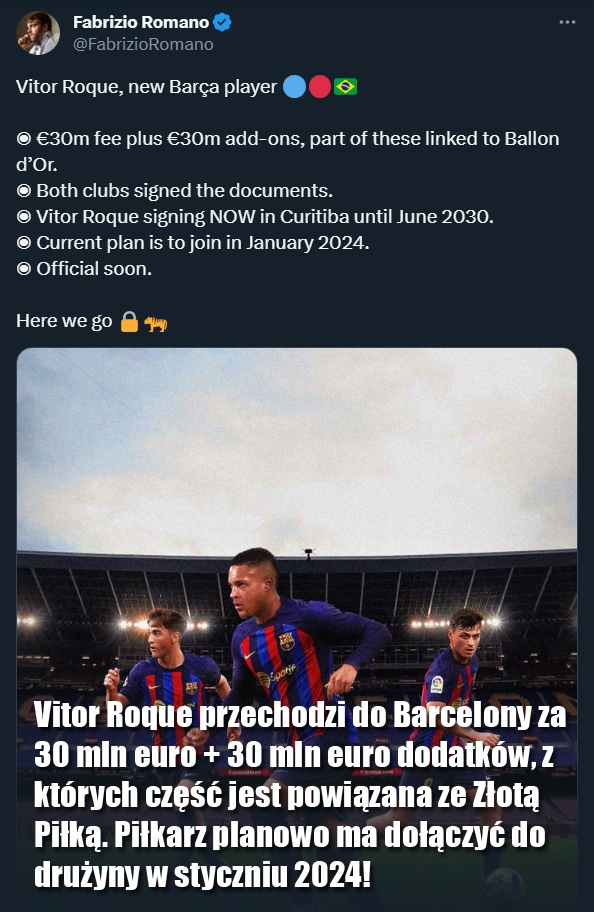 Znamy SZCZEGÓŁY transferu utalentowanego Brazylijczyka do Barcy!