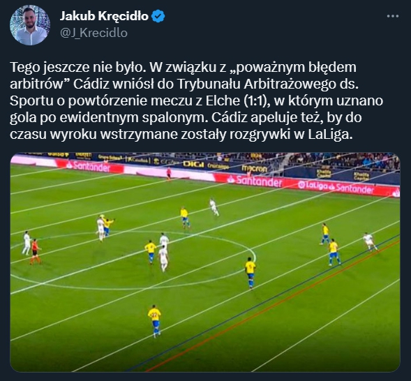 AFERA! Klub z LaLiga żąda powtórzenia meczu...