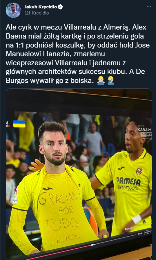 SZOK! ZA TO piłkarz Villarreal wyleciał z boiska...