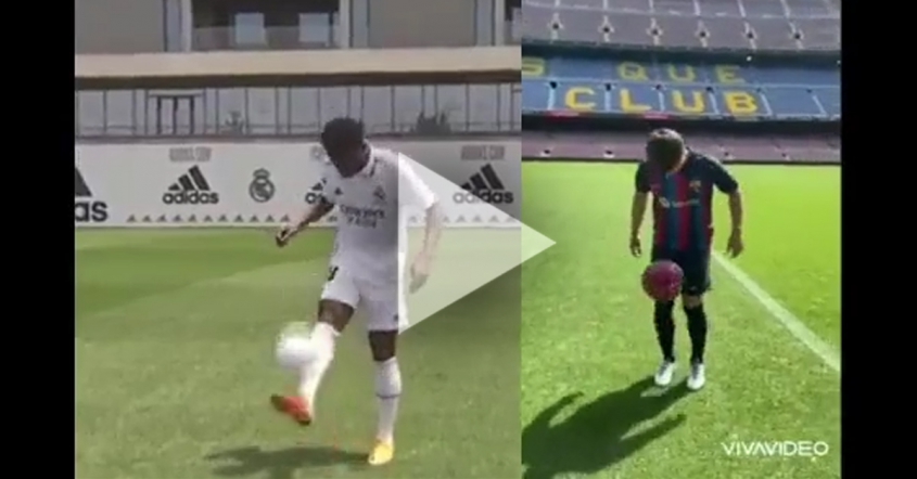 PORÓWNANIE żonglerki Tchouameniego z nowym piłkarzem rezerw Barcy! :D [VIDEO]