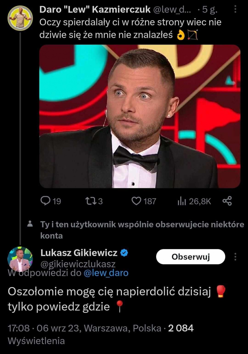 ODPOWIEDŹ Łukasza Gikiewicza na wpis freakfightera... xD