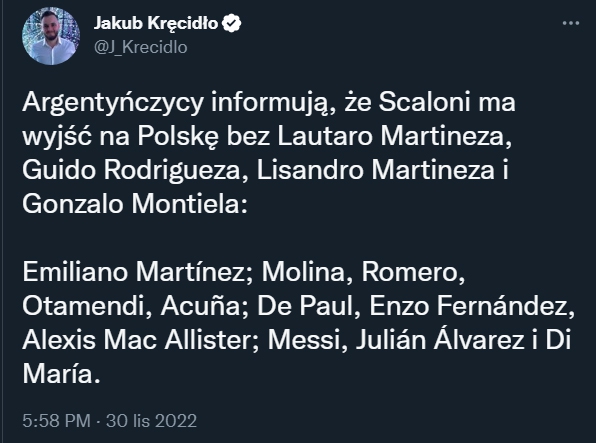 SENSACYJNY skład Argentyny na mecz z Polską?!