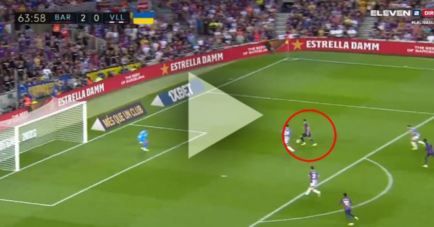 Lewandowski STRZELA PIĘTKĄ na 3-0 z Valladolid! [VIDEO]