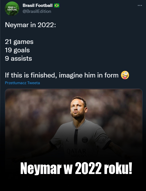 STATYSTYKI Neymara w 2022 roku!