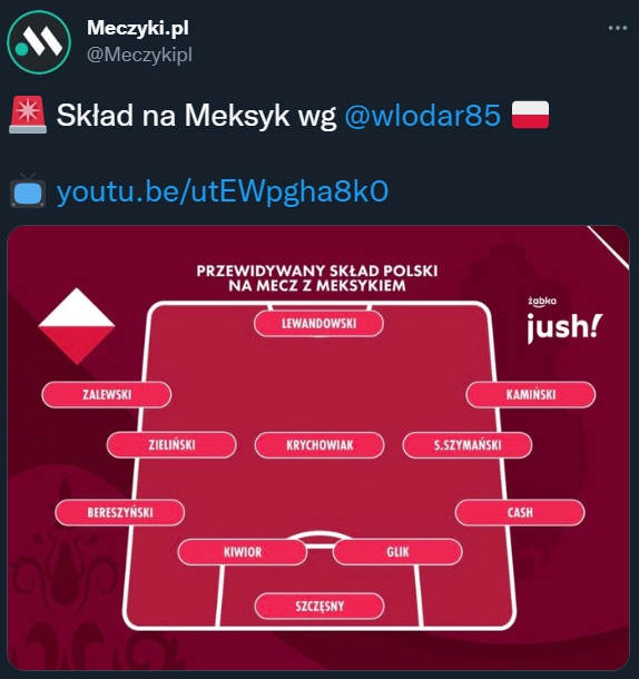 TAK ma wyglądać XI POLSKI na mecz z Meksykiem wg Tomasza Włodarczyka!