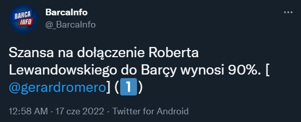PROCENTOWE SZANSE na dołączenie Lewego do Barcy według Gerarda Romero!