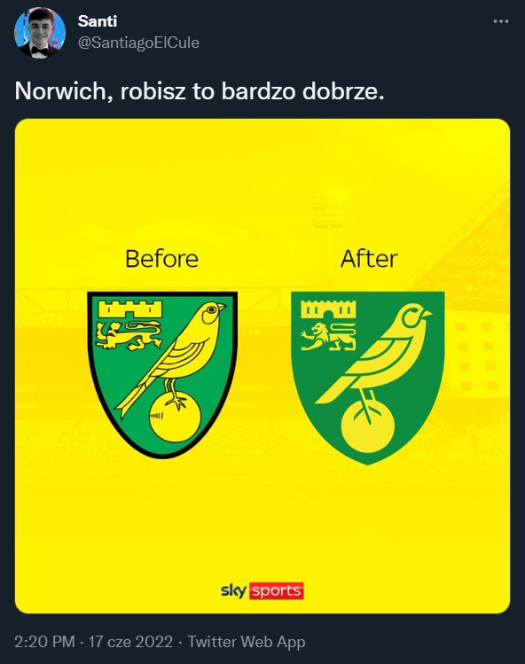 Tak wygląda teraz nowe logo Norwich City!