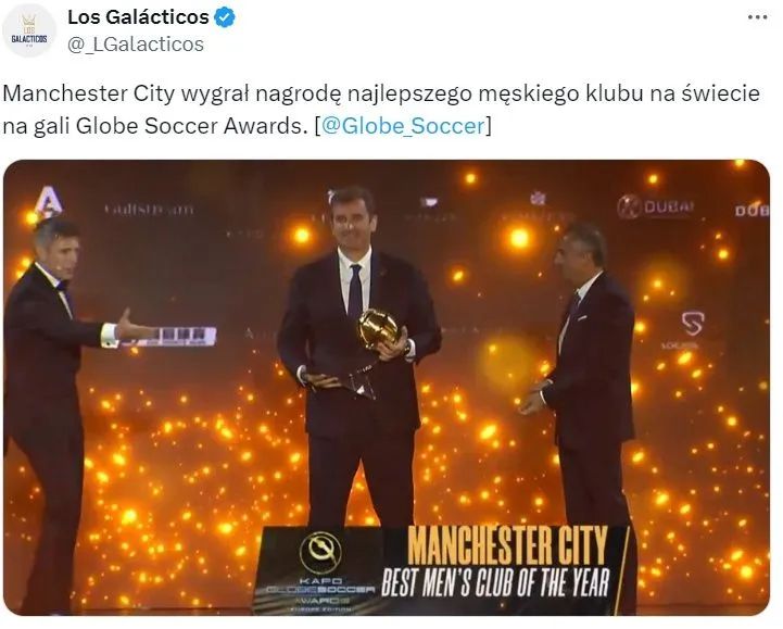 ZASKAKUJĄCY wybór najlepszego klubu sezonu na gali Globe Soccer Awards!