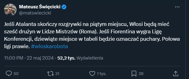 TYLE DRUŻYN z Serie A może grać w przyszłym sezonie w europejskich pucharach!