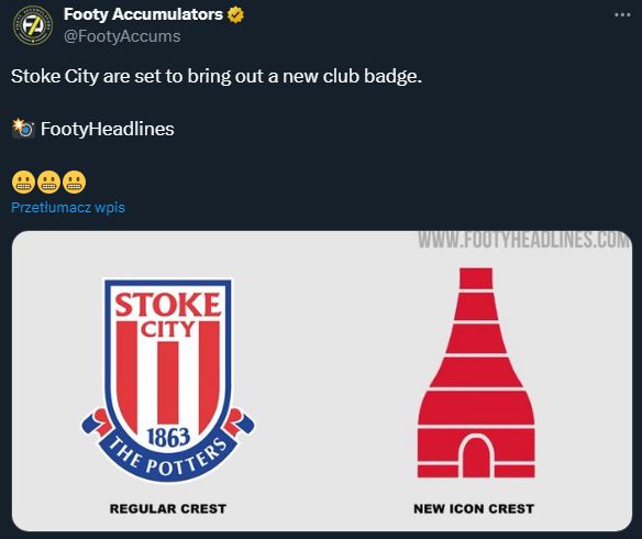 TAK zmieniło się logo Stoke City!