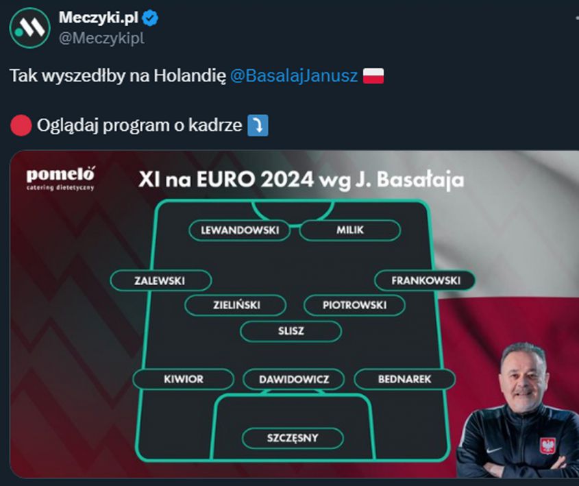 Taką XI Polski wystawiłby Janusz Basałaj na Euro 2024!