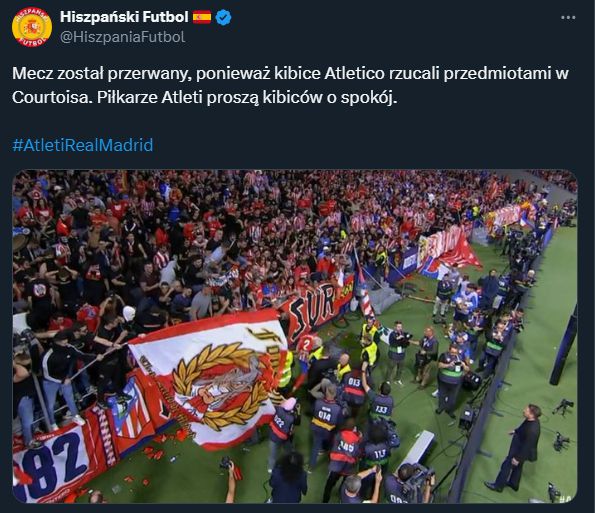 DLATEGO mecz Atletico - Real został przerwany!