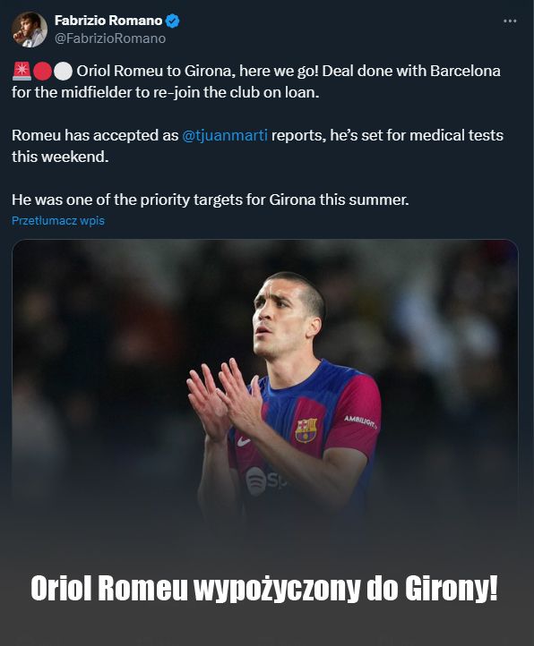 ORIOL ROMEU OPUSZCZA BARCELONĘ!