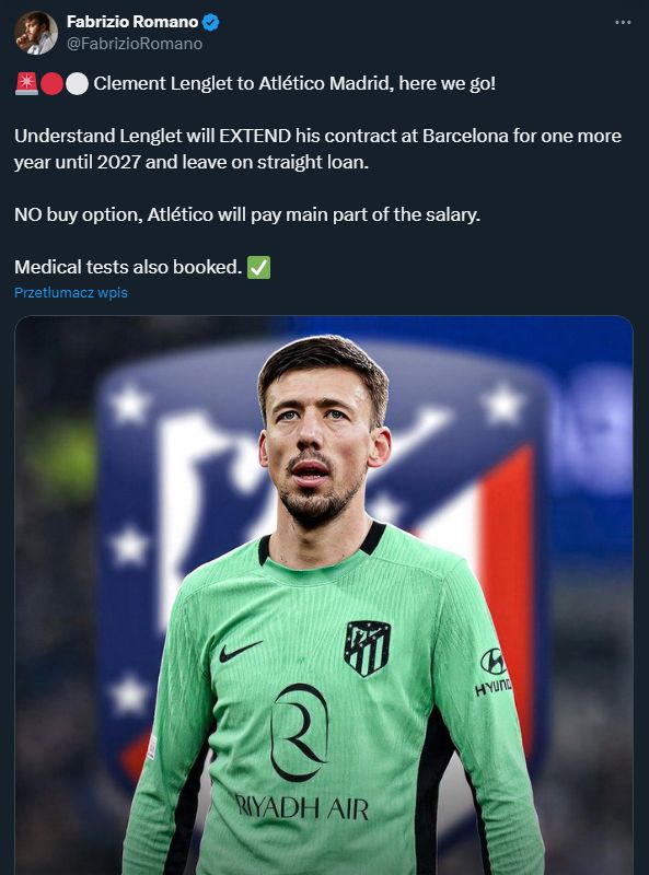 DOGADANE! Lenglet zmienia klub!