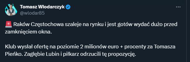 Raków OFERUJE 2 MILIONY EURO za zawodnika z Ekstraklasy!