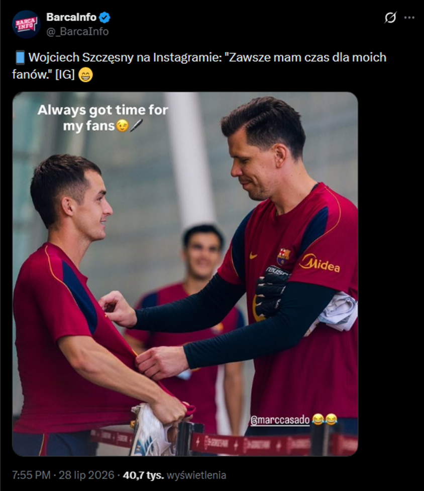 Tak Szczęsny podpisał zdjęcie z Casado... :D