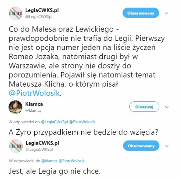 Były reprezentant Polski na celowniku Legii